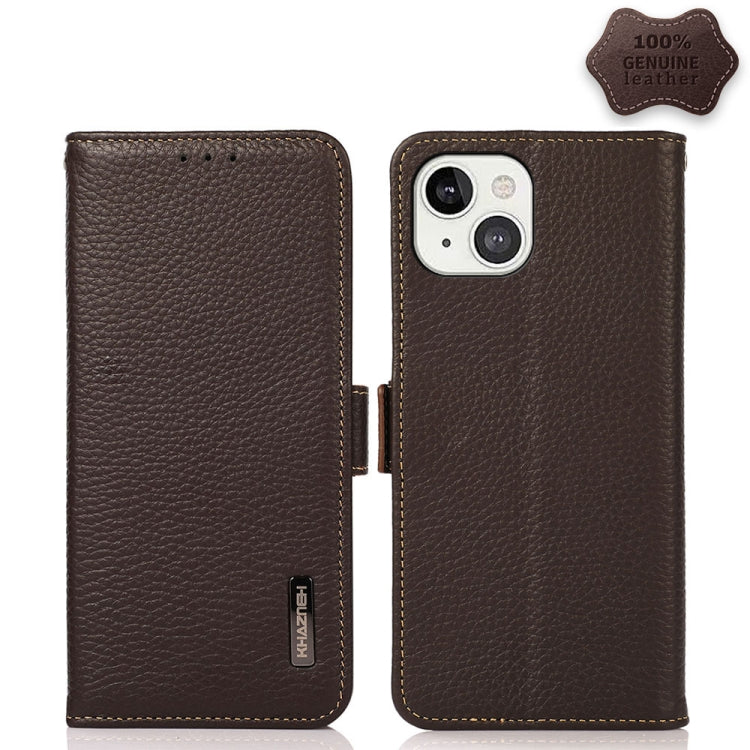 Custodia portafoglio in pelle con RFID per iPhone 12 e 13
