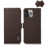Custodia portafoglio in pelle con RFID per iPhone 12 e 13