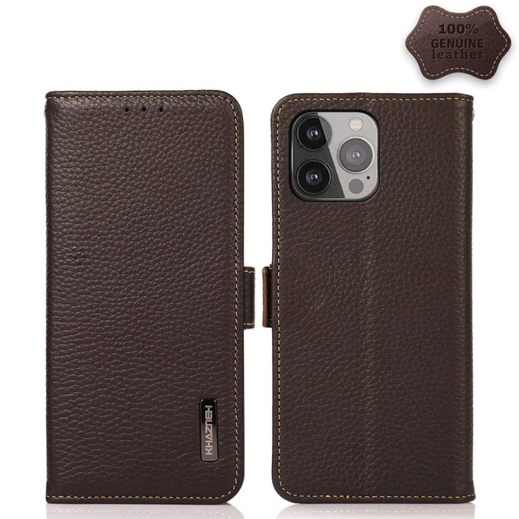 Custodia portafoglio in pelle con RFID per iPhone 12 e 13