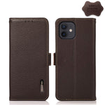 Custodia portafoglio in pelle con RFID per iPhone 12 e 13