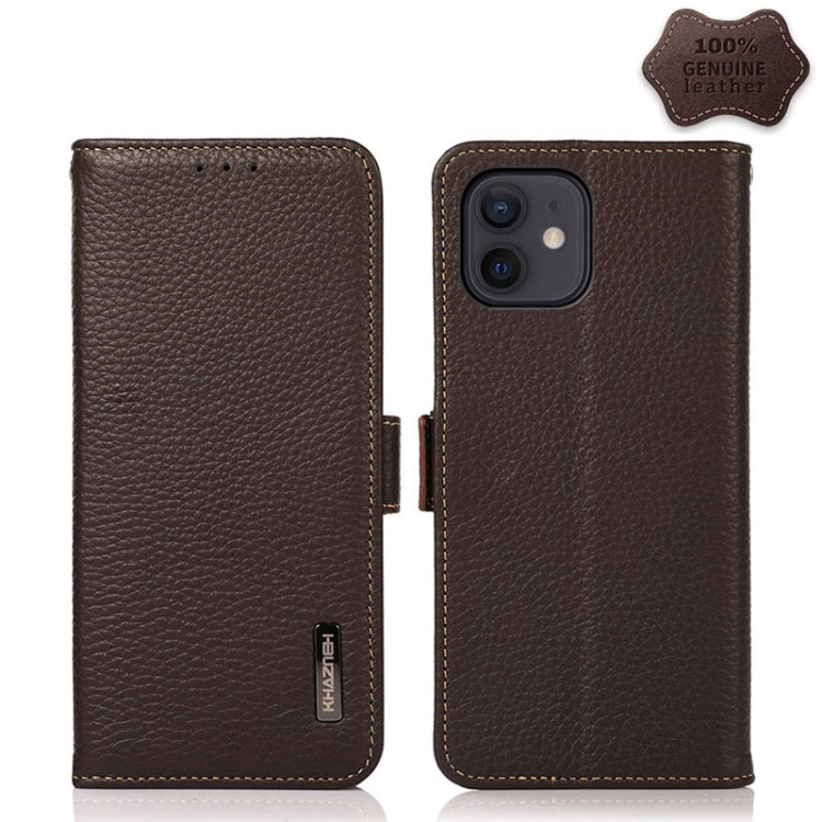 Custodia portafoglio in pelle con RFID per iPhone 12 e 13
