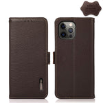 Custodia portafoglio in pelle con RFID per iPhone 12 Pro Max