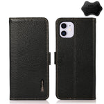 Custodia portafoglio in pelle con RFID per iPhone 12 Pro Max