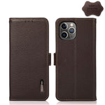Custodia portafoglio in pelle con RFID per iPhone 12 Pro Max