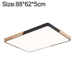 Plafoniera LED Wood Macaron Rettangolare, Luce Bianca, 88x62cm, 110x70cm