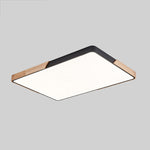 Plafoniera LED Wood Macaron Rettangolare, Luce Bianca, 88x62cm, 110x70cm