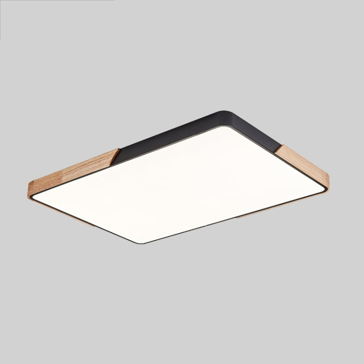Plafoniera LED Wood Macaron Rettangolare, Luce Bianca, 88x62cm, 110x70cm