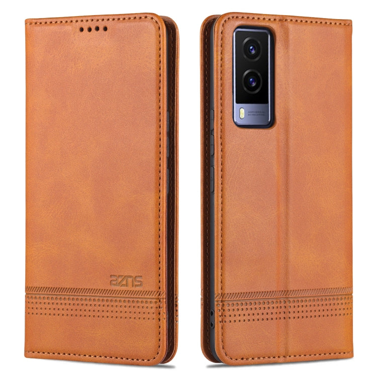 AZNS Custodia per telefono in pelle a vibrazione orizzontale con struttura in vitello magnetico, For vivo Y71t / V21e 5G, For Samsung Galaxy M52 5G
