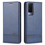 AZNS Custodia per telefono in pelle a vibrazione orizzontale con struttura in vitello magnetico, For vivo Y71t / V21e 5G, For Samsung Galaxy M52 5G