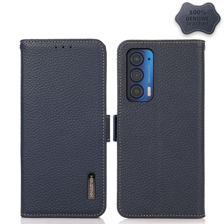 KHAZNEH Custodia RFID in vera pelle Litchi magnetica laterale, For Google Pixel 6 Pro, For Google Pixel 6, For Google Pixel 6a, For Motorola Edge 2021, For Motorola Edge 20
