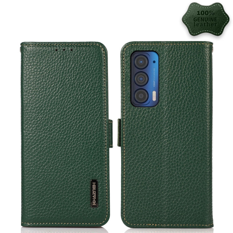 KHAZNEH Custodia RFID in vera pelle Litchi magnetica laterale, For Google Pixel 6 Pro, For Google Pixel 6, For Google Pixel 6a, For Motorola Edge 2021, For Motorola Edge 20