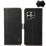 KHAZNEH Custodia per telefono RFID in vera pelle Litchi magnetica laterale, For OnePlus 10 Pro 5G, For OnePlus N20 5G, For OnePlus 9, For OnePlus 9R, For OnePlus 9RT 5G, For OnePlus Nord 2 5G