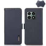KHAZNEH Custodia per telefono RFID in vera pelle Litchi magnetica laterale, For OnePlus 10 Pro 5G, For OnePlus N20 5G, For OnePlus 9, For OnePlus 9R, For OnePlus 9RT 5G, For OnePlus Nord 2 5G
