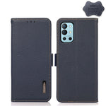 KHAZNEH Custodia per telefono RFID in vera pelle Litchi magnetica laterale, For OnePlus 10 Pro 5G, For OnePlus N20 5G, For OnePlus 9, For OnePlus 9R, For OnePlus 9RT 5G, For OnePlus Nord 2 5G