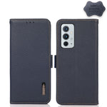 KHAZNEH Custodia per telefono RFID in vera pelle Litchi magnetica laterale, For OnePlus 10 Pro 5G, For OnePlus N20 5G, For OnePlus 9, For OnePlus 9R, For OnePlus 9RT 5G, For OnePlus Nord 2 5G