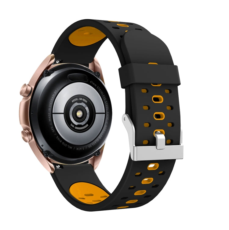 Cinturino in silicone a tre file di fori, For Samsung Galaxy Watch 3 45mm