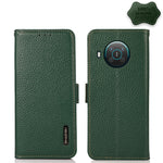KHAZNEH Custodia per telefono RFID in vera pelle Litchi magnetica laterale, For Nokia G300, For Nokia X10 / X20, For Nokia XR20