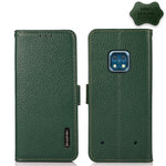 KHAZNEH Custodia per telefono RFID in vera pelle Litchi magnetica laterale, For Nokia G300, For Nokia X10 / X20, For Nokia XR20