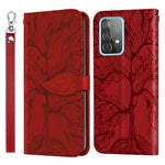Custodia per telefono in pelle goffrata Life of Tree, For Samsung Galaxy A33 5G, For Samsung Galaxy A53 5G