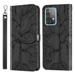Custodia per telefono in pelle goffrata Life of Tree, For Samsung Galaxy A33 5G, For Samsung Galaxy A53 5G