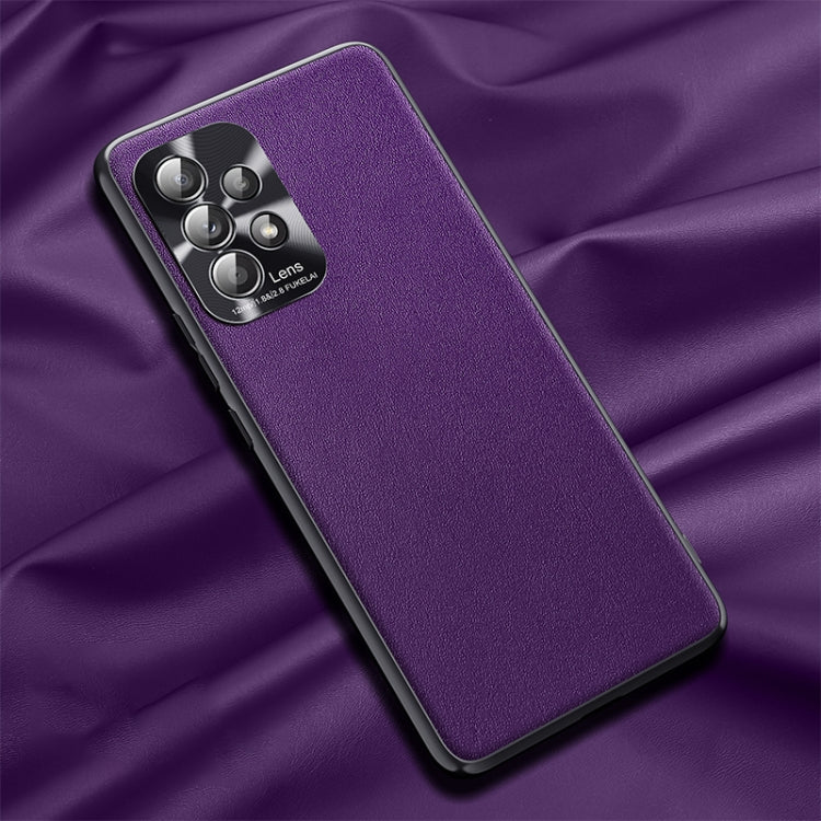 Custodia in pelle liscia per Samsung Galaxy A52 5G