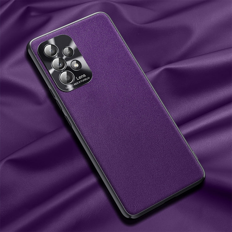Custodia in pelle liscia per Samsung Galaxy A52 5G