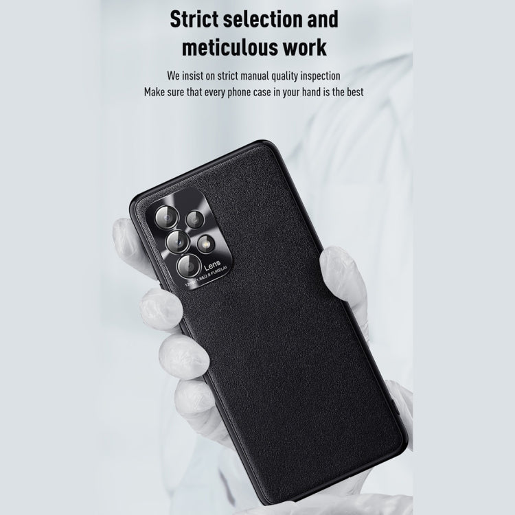 Custodia in pelle liscia per Samsung Galaxy A52 5G