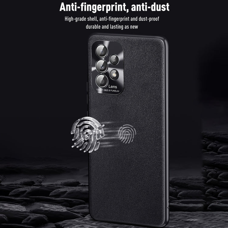 Custodia in pelle liscia per Samsung Galaxy A52 5G