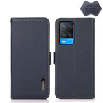 KHAZNEH Custodia RFID in vera pelle Litchi magnetica laterale, For OPPO A16, For OPPO A54 4G, For OPPO A55 5G, For OPPO A55s 5G JP Version, For OPPO A93 5G, For OPPO Reno5 5G / Find X3 Lite