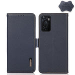 KHAZNEH Custodia RFID in vera pelle Litchi magnetica laterale, For OPPO A16, For OPPO A54 4G, For OPPO A55 5G, For OPPO A55s 5G JP Version, For OPPO A93 5G, For OPPO Reno5 5G / Find X3 Lite