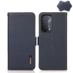 KHAZNEH Custodia RFID in vera pelle Litchi magnetica laterale, For OPPO A16, For OPPO A54 4G, For OPPO A55 5G, For OPPO A55s 5G JP Version, For OPPO A93 5G, For OPPO Reno5 5G / Find X3 Lite