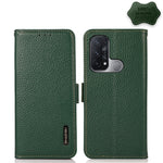 KHAZNEH Custodia RFID in vera pelle Litchi magnetica laterale, For OPPO Reno5 A JP Version, For OPPO Reno6 Pro 5G, For OPPO Reno6 Pro+ 5G, For OPPO Reno6 5G, For OPPO Reno7 5G, For OPPO Reno7 Pro 5G