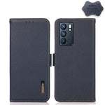 KHAZNEH Custodia RFID in vera pelle Litchi magnetica laterale, For OPPO Reno5 A JP Version, For OPPO Reno6 Pro 5G, For OPPO Reno6 Pro+ 5G, For OPPO Reno6 5G, For OPPO Reno7 5G, For OPPO Reno7 Pro 5G