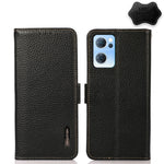 KHAZNEH Custodia RFID in vera pelle Litchi magnetica laterale, For OPPO Reno5 A JP Version, For OPPO Reno6 Pro 5G, For OPPO Reno6 Pro+ 5G, For OPPO Reno6 5G, For OPPO Reno7 5G, For OPPO Reno7 Pro 5G