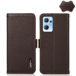 KHAZNEH Custodia RFID in vera pelle Litchi magnetica laterale, For OPPO Reno5 A JP Version, For OPPO Reno6 Pro 5G, For OPPO Reno6 Pro+ 5G, For OPPO Reno6 5G, For OPPO Reno7 5G, For OPPO Reno7 Pro 5G