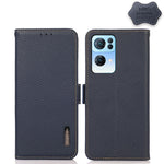 KHAZNEH Custodia RFID in vera pelle Litchi magnetica laterale, For OPPO Reno5 A JP Version, For OPPO Reno6 Pro 5G, For OPPO Reno6 Pro+ 5G, For OPPO Reno6 5G, For OPPO Reno7 5G, For OPPO Reno7 Pro 5G