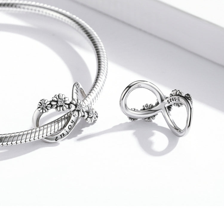 Accessori per collana braccialetto fai-da-te con fiori infiniti in argento sterling S925, Infinite Flowers