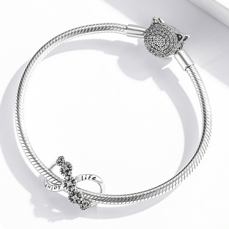 Accessori per collana braccialetto fai-da-te con fiori infiniti in argento sterling S925, Infinite Flowers