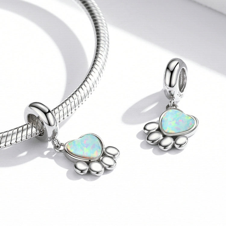 Accessori per collana braccialetto fai da te con perline opali artiglio carino in argento sterling S925, Cute Claw Opal