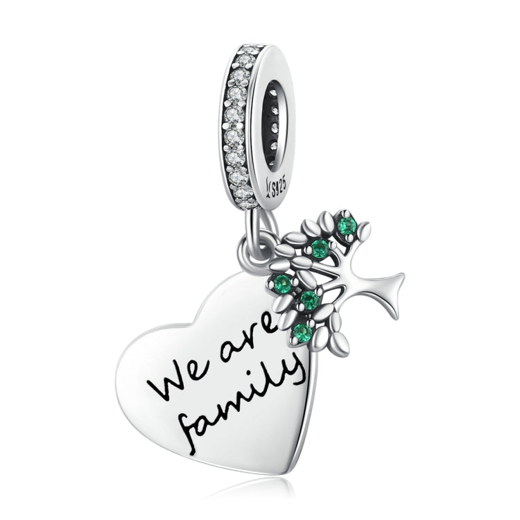 Accessori per collana braccialetto fai da te con pendente a forma di cuore in argento sterling S925, Heart Life Tree