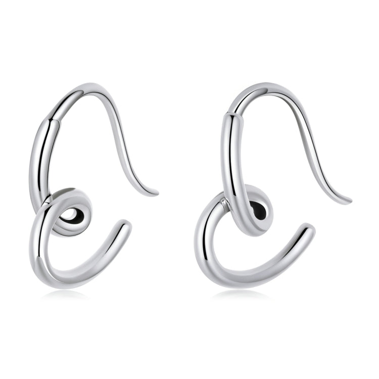 Orecchini da donna con bottone a cuore semplice in argento sterling S925, Simple Heart