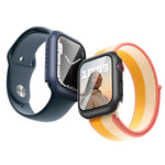 Telaio ROCK 2 in 1 PC + custodia protettiva in vetro temperato, For Apple Watch Series 9 / 8 / 7 41mm, For Apple Watch Series 9 / 8 / 7 45mm