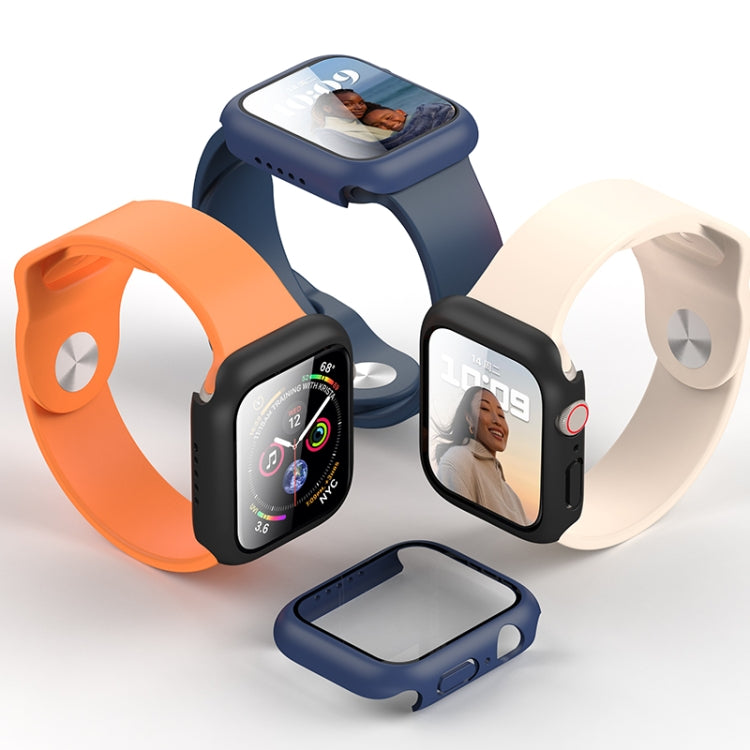 Telaio ROCK 2 in 1 PC + custodia protettiva in vetro temperato, For Apple Watch Series 9 / 8 / 7 41mm, For Apple Watch Series 9 / 8 / 7 45mm