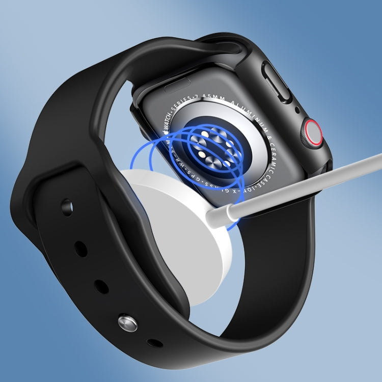 Telaio ROCK 2 in 1 PC + custodia protettiva in vetro temperato, For Apple Watch Series 9 / 8 / 7 41mm, For Apple Watch Series 9 / 8 / 7 45mm