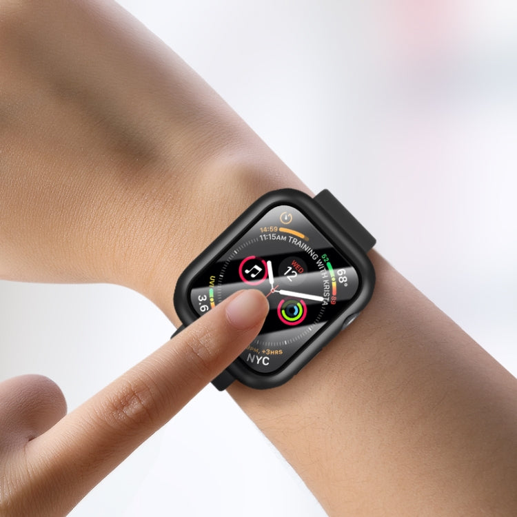 Telaio ROCK 2 in 1 PC + custodia protettiva in vetro temperato, For Apple Watch Series 9 / 8 / 7 41mm, For Apple Watch Series 9 / 8 / 7 45mm