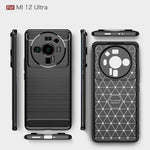Custodia per telefono TPU in fibra di carbonio con trama spazzolata, For Xiaomi 12 5G, For Xiaomi 12 Pro 5G, For Xiaomi Mi 12 Ultra 5G