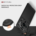Custodia per telefono TPU in fibra di carbonio con trama spazzolata, For Xiaomi 12 5G, For Xiaomi 12 Pro 5G, For Xiaomi Mi 12 Ultra 5G