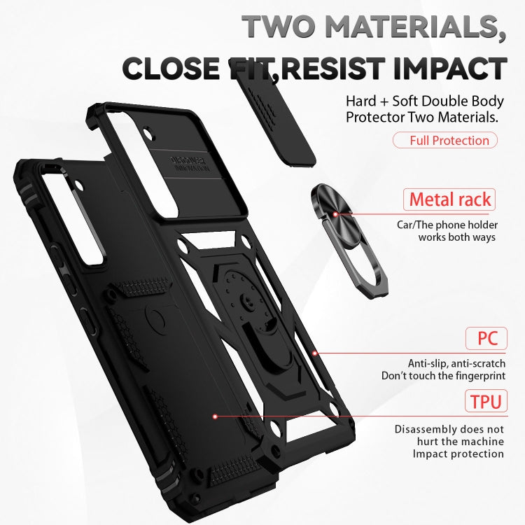 Custodia per telefono con supporto per camshield scorrevole, For Samsung Galaxy S22 5G, For Samsung Galaxy S22+ 5G, For Samsung Galaxy S22 Ultra 5G