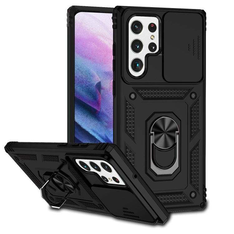 Custodia per telefono con supporto per camshield scorrevole, For Samsung Galaxy S22 5G, For Samsung Galaxy S22+ 5G, For Samsung Galaxy S22 Ultra 5G