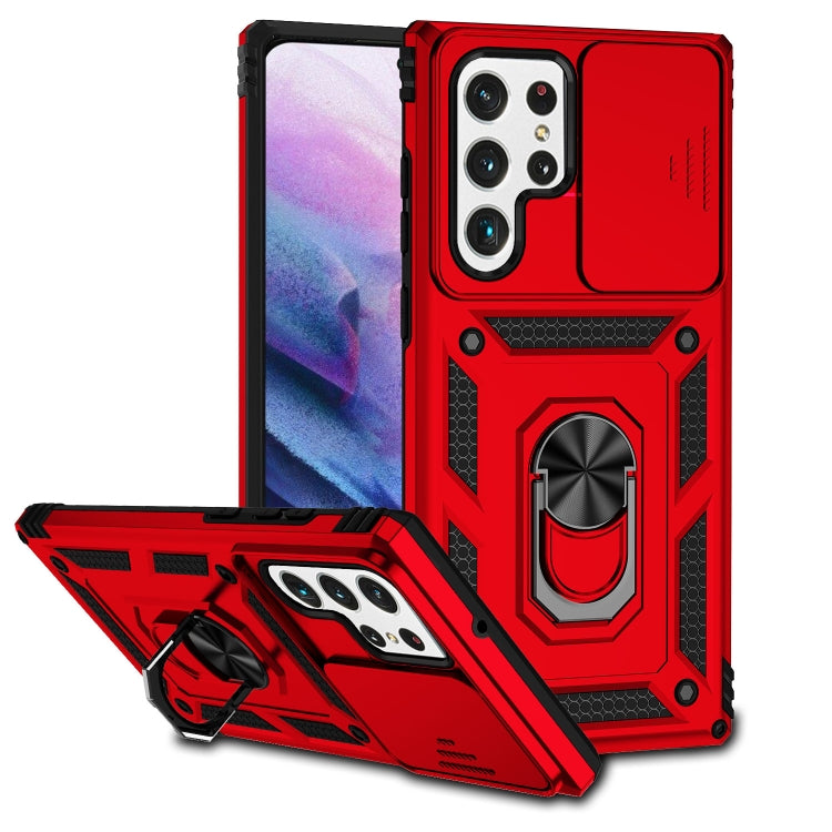 Custodia per telefono con supporto per camshield scorrevole, For Samsung Galaxy S22 5G, For Samsung Galaxy S22+ 5G, For Samsung Galaxy S22 Ultra 5G